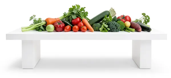 A table covered in vegetables, cooking something different with no question to answer.
